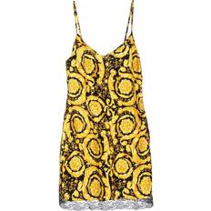 Versace Dresses Versace Barocco-print silk slip dress women Silk/Polyamide Yellow