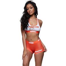 PSD Hooters Restaurant Uniform Microfiber Blend Boy Shorts - Orange