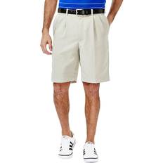 Beige - Golf - Men Clothing Haggar Men's Cool Pleat Front Expandable Waist Short Casual, String