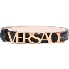 Versace Accessoires Versace Lettering Logo Leather Belt