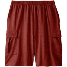 6XL Shorts KingSize Men's Big & Tall Lightweight Jersey Cargo Shorts in Rust 6XL