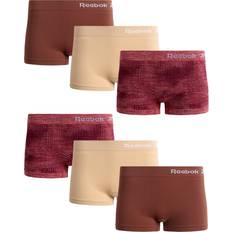 Reebok Women Panties Reebok Reebok Women's Seamless Stretch Performance Boyshort Panties 6 Pack Medium, Jacquard/Cream/Nutmeg