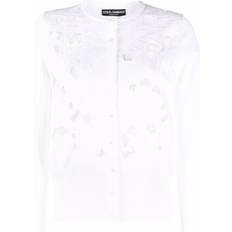 Silk Cardigans Dolce & Gabbana floral-embroidery openwork cardigan women Silk/Cotton/Polyester White