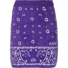 Kenzo Women Skirts Kenzo paisley-knit A-line skirt women Polyamide/Nylon/Viscose Purple