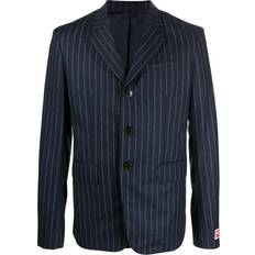 Men - White Blazers Kenzo pinstripe single-breasted blazer men Wool/Acetate/Cotton/Cupro/Wool/Polyester/Viscose Blue