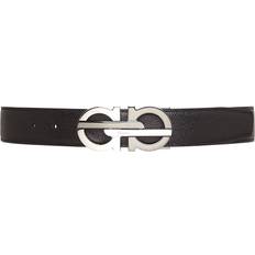 Ferragamo SALVATORE FERRAGAMO Mens Black/Brown Reversible Leather Belt