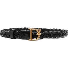 DSquared2 Women Belts DSquared2 braided logo buckle belt women Calf Leather Black