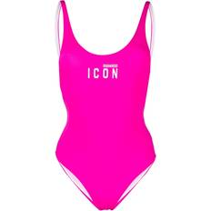 DSquared2 Swimsuits DSquared2 Icon-print open-back swimsuit women Polyamide/Spandex/Elastane Pink