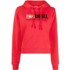 Diesel Women Jumpers Diesel logo-embroidered cotton hoodie women Cotton