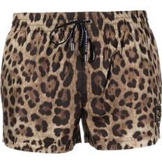 Dolce & Gabbana Brown Swimwear Dolce & Gabbana leopard-print swim shorts men Polyamide/Polyester/Spandex/Elastane Brown