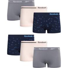 Reebok Women Panties Reebok Reebok Women's Seamless Stretch Performance Boyshort Panties 6 Pack Large, Evening Blue Jacquard/Lotus/Sharkskin