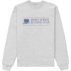 Running Sweaters Sporty & Rich Running Club logo-print sweatshirt unisex Cotton/Polyester Grey