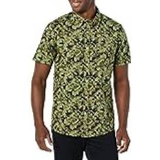 Camouflage - Men Shirts Goodthreads Goodthreads Men's Standard-Fit Short-Sleeve Stretch Poplin Shirt, Green Camo Print, Tall