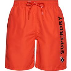 Superdry Code Applque Recycled Swim Shorts 19" - Havana Orange