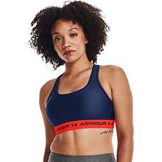 Under Armour I Bras Under Armour Under Armour Women's Crossback Mid Bra Indigo 404/Phoenix Fire