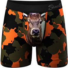 Shinesty Shinesty Mens Boxer Briefs With Fly, Supportive Ball Hammock Underwear With Pouch Soft, Breathable, Moisture Wicking 1 Pack, Small Camo Deer