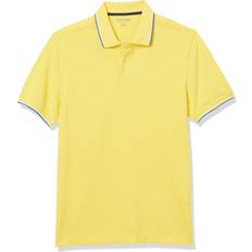 Yellow Polo Shirts Amazon Essentials Men's Slim-Fit Cotton Pique Polo Shirt, Yellow/Blue/White