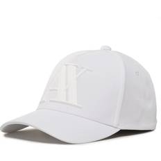 Armani Exchange Unisex Bekleidung Armani Exchange Herren Rubberized 3D Logo Baseball Cap, White, Einheitsgröße