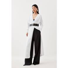Karen Millen Women Cardigans Karen Millen Viscose Blend Knit Belted Maxi Cardigan