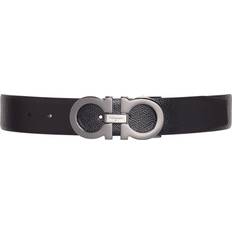 Ferragamo SALVATORE FERRAGAMO Mens Black Leather Belt