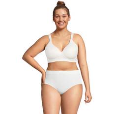 Bras Lands' End Lands' End Womens Seamless Full Coverage Wire Free T-Shirt Bra Egret White Regular