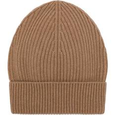 Dolce & Gabbana Brown Headgear Dolce & Gabbana ribbed-knit turn-up beanie women Wool/Cashmere One Brown