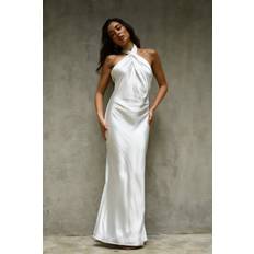 Evening Gowns - White Dresses LCH Laura Halter Satin Gown - White
