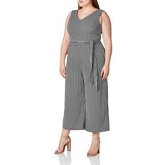 Calvin Klein Jumpsuits & Overalls Calvin Klein Calvin Klein womens Sleeveless Cropped Jumpsuit With Self Belt, Multicolor