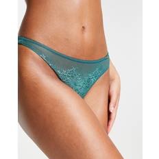 Green - Thongs Knickers Gossard lace thong in jade-GreenXS