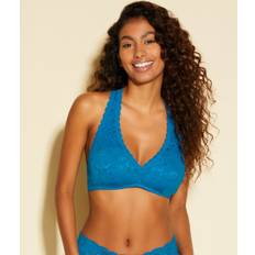 Cosabella Women's Never Say Never Racie Padded Bralette, Blue, Small, Lace Bralette Udaipur Blue