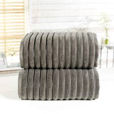 Ribbed Badlakan Grå (140x90cm)