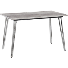 Silver Dining Tables Beliani 120 Dining Table