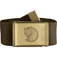 Green - Unisex Belts Fjällräven Canvas Brass 4cm Belt Dark Olive One