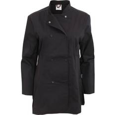 Long - Women Jackets Dennys Long Sleeve Fitted Chef Jacket Black