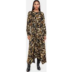 Grey Dresses Whistles Smoke Print Gathered Dress, Multi