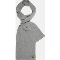 Lyle & Scott Scarfs Lyle & Scott Lambswool Racked Rib Scarf, Grey One