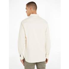 Tommy Hilfiger Beige Shirts Tommy Hilfiger Flex Brushed Twill Shirt Ecru