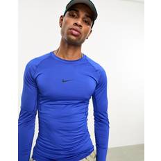 Nike Pro Baselayer Dri-FIT Blå/Sort Lange Ærmer