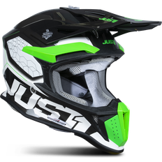 Just1 J18 Hexa Crosshjälm Grön Fluo-Vit-Titan