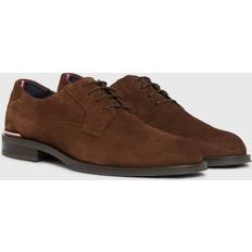 Tommy Hilfiger Signature Suede Lace-Up Derby Shoes COCOA