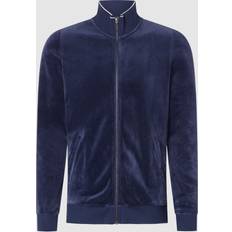 Hom Outerwear Hom Men's Catane Cotton Velvet Zip Jackets Navy