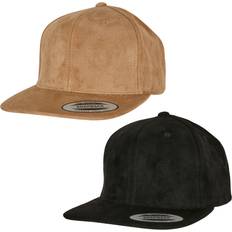 Leder Caps Flexfit Cap Schwarz Casual One