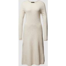 Strickkleid - Weiß Kleider Oui Damen Strickkleid beige