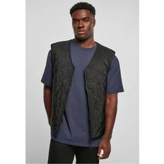 4XL Vesten Urban Classics Mouwloze Jas Met Rits - Noir