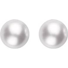 Oro Bianco Orecchini Mikimoto 18ct White Gold 7.5mm White Grade Pearl Stud Earrings TITLE