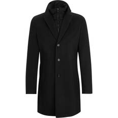 HUGO BOSS Coats HUGO BOSS Wool-blend coat with zip-up inner