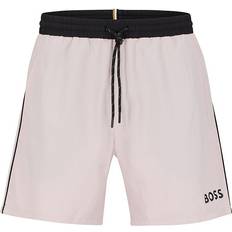 Pink Swimming Trunks BOSS Contrast-logo swim shorts