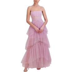 Abendkleider - Elastan/Lycra/Spandex Bcbgmaxazria Bcbgmaxazria Tulle Corset Essential Gown Orchid