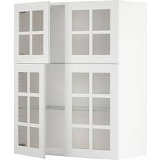 Glas Väggskåp IKEA Metod Stensund White Väggskåp 80x100cm