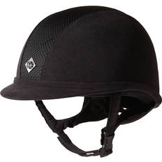 Suede Equestrian Charles Owen AYR8 PLUS Riding Hat Black/Black: